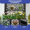 thumbnail image 2 of ModFusion Durable Black Resin Planter Box with Drainage Holes, Plant Trellis, Polypropylene Garden Bed with Rolling Cart, 43.3" x 17.7" x 61", 2 of 10