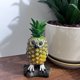 thumbnail image 2 of Estatua decorativa de jardín con forma de búho y piña de resina, 17 cm, 2 of 2
