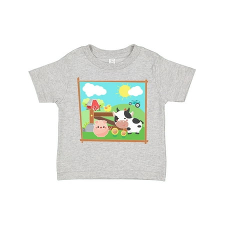 

Inktastic Farm Animals with Cow Chick and Pig Gift Toddler Boy or Toddler Girl T-Shirt