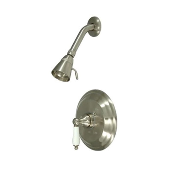 Kingston Brass Pressure Balanced Shower Faucet With Solid Brass Shower Head - Satin Nickel Finish