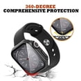 thumbnail image 4 of HOMEYA [2 Pack] Hard PC Case with Tempered Glass Screen Protector,Compatible with Apple Watch Series 9/8/7 45mm,Scratch Resistant Cover for iWatch S9/S8/S7,Titanium, 4 of 8