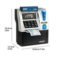 thumbnail image 2 of 【Curated Selection】Shiogb Bank for Real Digital Electronic Saving Machine Box with Debit Card Bill Feeder Recognition Calculator Password Lock Case Boys, Black B, 2 of 5