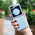 thumbnail image 6 of for Samsung Galaxy Z Flip 6 Case Glitter with Plating Bumper Frame, Bling PU Leather + Hard PC Anti-Scratch Shockproof Lightweight Slim Case for Samsung Galaxy Z Flip 6 Phone Case, Lightblue, 6 of 10