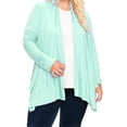 thumbnail image 5 of Women's Plus Size Casual Long Sleeve Drape Open Front Cardigan, 5 of 6
