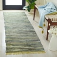 thumbnail image 2 of SAFAVIEH Rag Candis Striped Cotton Runner Rug, Light Green/Multi, 2'3" x 8', 2 of 8