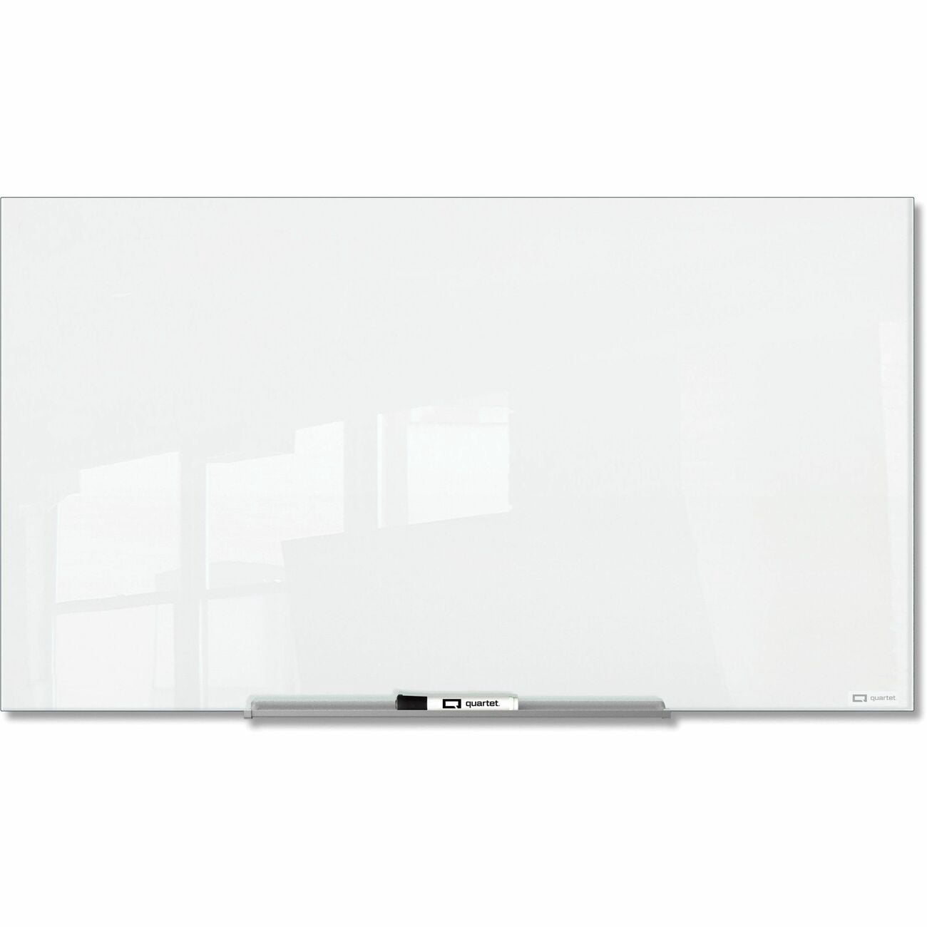 Quartet InvisaMount Magnetic Glass Dry-Erase Board 72 x 48 White Surface