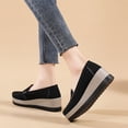 thumbnail image 6 of Miqool Women's Platform Wedges Shoes Comfortable Closed Toe Slip On Loafers Comfortable Dressy Pumps Shoes with Arch Support for Wedding Work Office Party, 6 of 9