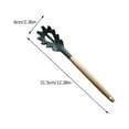 thumbnail image 3 of Oahisha Wood Handle Silicone Spaghetti Spoon Pasta Claw Pasta Noodle Spoon for Home, 3 of 10