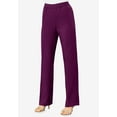thumbnail image 2 of Roaman's Women's Plus Size Tall Plus Size Wide Leg Bend Over Pant, 2 of 6