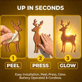 thumbnail image 4 of LED Reindeer Wall Decorations Festive Christmas Lighting for Indoor Display Arrange Deer Glowing Figures Together or Apart to Create Cozy Ambience in Bedrooms Hallways Living Areas 1 Set-B(6PCS), 4 of 8
