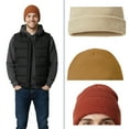 thumbnail image 3 of Richardson Waffle Cuffed Beanie, 100% Acrylic Unisex Warm Winter Hat (Rust, One Size), 3 of 6