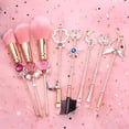 thumbnail image 2 of Makeup Brushes Set - 8pcs Cosmetic Makeup Brush Set Professional Tool Kit Set Pink Drawstring Bag Included (8pcs makeup brushes), 2 of 4