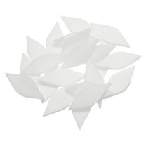 Stained Glass Mosaic, Leaf Glass Mosaic Tiles Bulk for Craft DIY Handmade Projects White