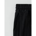 thumbnail image 6 of LWavelet Mens Striped Linen Pants Elastic Waist Drawstring Summer Casual Pants Black L, 6 of 8