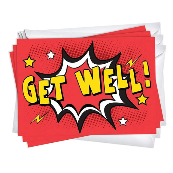 Batman Graphics Get Well Soon Greeting Cards | 1 Pack Single (5x7)