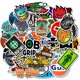 thumbnail image 1 of 50pcs fuerte viscosidad marcas logotipo marea marca pegatinas equipaje motocicleta carro caso cuaderno guitarra pegatinas impermeables huangjie unisex, 1 of 1