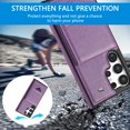 thumbnail image 4 of K-Lion for Samsung Galaxy S20 FE Wallet Case, Premium Leather Back Card Holder RFID Blocking Flip Case Stand Bracket Function Shockproof Protective Cover for Samsung Galaxy S20 FE ,Purple, 4 of 5