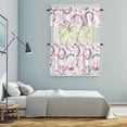 thumbnail image 5 of Pink Grey Kitchen Curtains Sets for Windows 24 Inch Length, Geometric Circle Modern Abstract Simple Art Rod Pocket Window Treatments Tier Curtains and Valances Set for Bedroom/Bathroom, 5 of 8