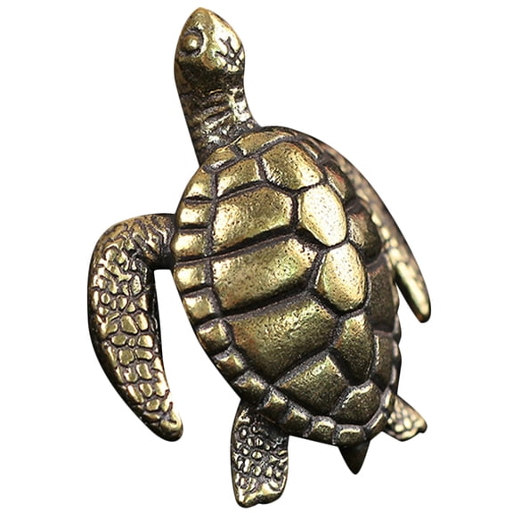 OHOIOLLA Mini Turtle Sculpture Golden Friends 1Pack 1.8x1.6x0.6in