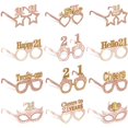 thumbnail image 1 of wonima44 24PCS 21st Birthday Paper Eyeglasses Decorations for Her, Pink Rose Gold Happy 21st Birthday Eyeglasses Gifts for Girls Women, Funny Finally 21 Year Old Birthday Glasses Party Supplies, 1 of 1