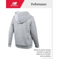 thumbnail image 4 of Sudadera con capucha New Balance para niños, forro polar de algodón suave, 3T, gris, 4 of 6