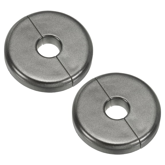 2Pack Wall Split Flange, ABS Self-Adhesive Escutcheon Plate for 10mm/0.4" Diameter, Water Pipe Cover for Kitchen Toilet Faucet Decoration, Grey