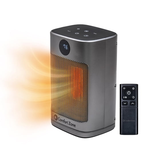 Calentador Space Zone portátil eléctrico plateado de 1500 W