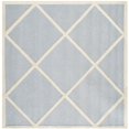 thumbnail image 1 of Safavieh Cambridge Collection CAM136A Handmade Moroccan Geometric Light Blue and Ivory Premium Wool Square Area Rug (6' Square), 1 of 3