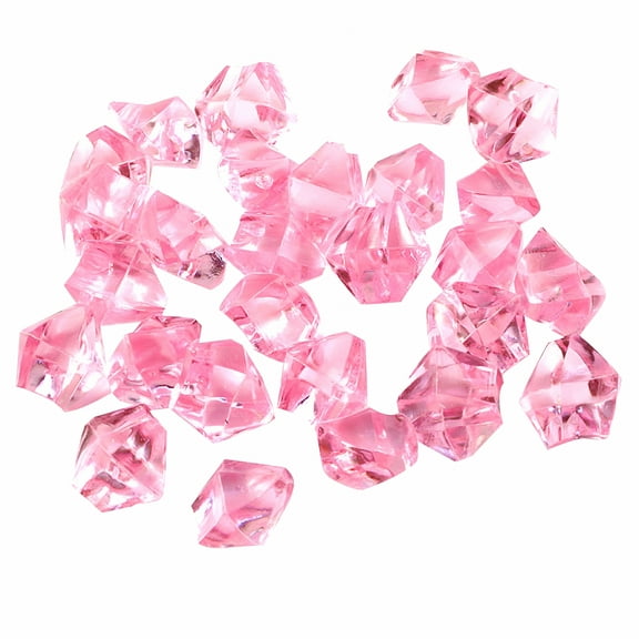LAMIRO Fake Crystals 50PCS Acrylic Gems Clear Ice Rocks Plastic Diamonds Vase Rocks Centerpiece For Vase Fillers Party Table Scatter Wedding Display Decorative Stones