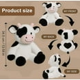 thumbnail image 2 of Personalized Cow Stuffed Animal, Milk Cow Plushie with Custom Name Date Message, 13.5" High 9.8"Width Black White Cows Soft Cuddle Gift for Kids Toddler Boy Girl, 2 of 7