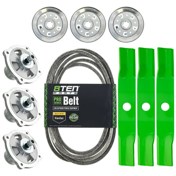 8TEN Blade Spindle Belt Kit for Kubota RCK48P-751Z Z723 48-inch K5583-34340 MK1013880