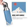 thumbnail image 4 of Yayeee 20oz Insulated Water Bottle Double Wall Stainless Steel with Flip Straw Lid, Snow Mountain, 4 of 7