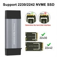 thumbnail image 4 of Carcasa SSD NVME ckepdyeh, adaptador M2, carcasa externa NVME, clave PCIE NVME M/M+B a USB 3.1 de 10 Gbps, compatible con SSD M.2 2230 y 2242., 4 of 7