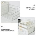thumbnail image 3 of WHAMVOX  4 Pcs Paper Tray Organizer for Desk Office File Work Transparent, 3 of 7