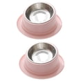 thumbnail image 1 of Cuenco de comida para gatos antideslizante con forma de sombrero antihormigas inclinado de color macarrón con boca oblicua de 15° para una alimentación saludable, 1 of 5