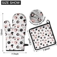 thumbnail image 6 of White Cow Geometric Pattern Kitchen Oven Mitt and Pot Holder Sets 4 Pcs for Baking, Cooking and Grilling, Heat Resistant Up To 392 °F, 6 of 7