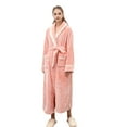 thumbnail image 6 of Fozruso Women's Robes Plus Size Thickened Long Flannel Couple Robe With Flange Bathrobe, 6 of 6