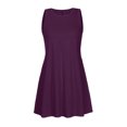 thumbnail image 5 of NXMZXB Summer Dresses for Women 2025 Sleeveless Sundress Loose Fit Casual Scoop Neck Swing T Shirt Dress Beach Cover Up Dresses with Pocket Purple S, 5 of 6