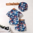 thumbnail image 5 of Boys Outfits Boys Size 6 Clothes Boys 2 Piece Hawaiian Set - Summer Beach Button Down Shirt & Shorts Outfit for Kids 3-7 Years, 5 of 6