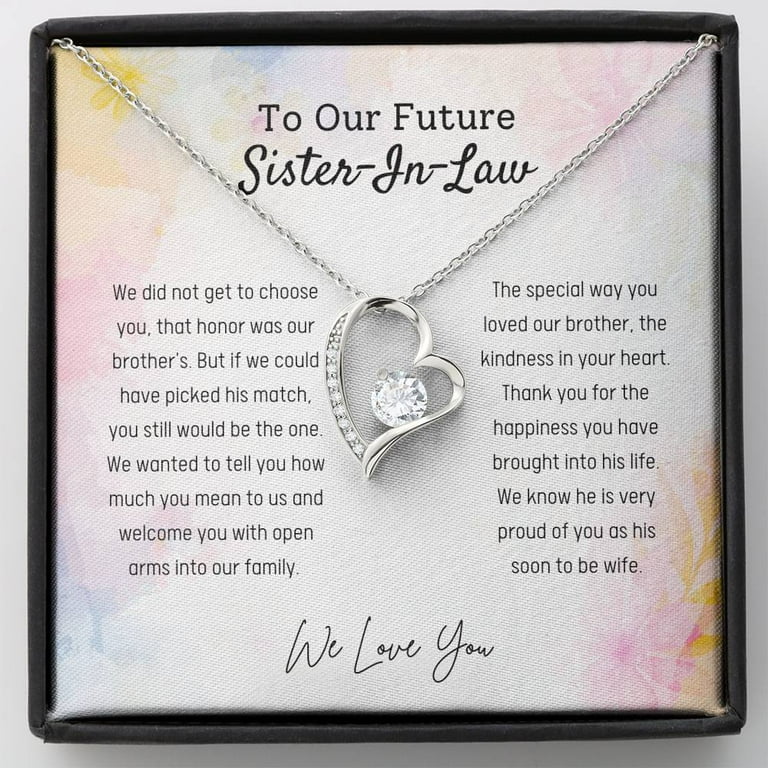Gift For Sister In Law Forever Love Necklace Future Sister In Law Bonus Sister Personalized Gift Bride Gift Gifts For Her Wedding Gifts Sister Gift Jewelry Gift Walmart