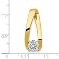 thumbnail image 3 of Finest Gold 14K Yellow Gold Peg Set Slide Mounting Pendant, 3 of 5