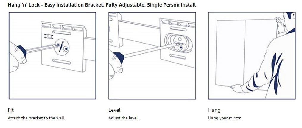 Croydex Harrop Rounded Rectangular Frameless Bathroom Mirror (15.7x23.6in)