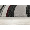 thumbnail image 2 of Rug Branch Contemporary Abstract Lines Grey Black Indoor Runner Rug - 3x13, 2 of 5