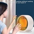 thumbnail image 2 of Space Heater Indoor, 25" 11.5ft/s Fast Portable Room Heater with Remote and Thermostat, 3 Modes, Overheating & Tip-Over Protection, Electric Heaters for Indoor Use Large Room, Bedroom, Silver, 2 of 9