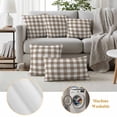 thumbnail image 6 of Outdoor Waterproof Pillow Covers Rural Country Beige White Buffalo Tartan Plaid Decorative Throw Pillow Protectors,Pillowcase Cushion Cases for Patio Sofa Garden Couch,16x16in,Pack of 2, 6 of 9