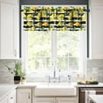 thumbnail image 4 of Summer Lemon Window Valance, Watercolor Fresh Fruit Tropical Orange and Lemon Print Blackout Short Window Treatments for Cafe Bedroom Bathroom, 54x18in, 4 of 5