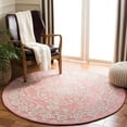 thumbnail image 2 of SAFAVIEH Micro-Loop Britton Oriental Area Rug, Pink/Ivory, 3' x 3' Round, 2 of 7