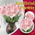 thumbnail image 2 of Dusknt Clearance Sale! Calla Lily Artificial Decoration Flowers Single Color 10Pc Pink 10Pc Artificial Flower Latex Real Bridal Wedding Bouquet Home Decoration, 10Pc Artificial Flowers, 2 of 7