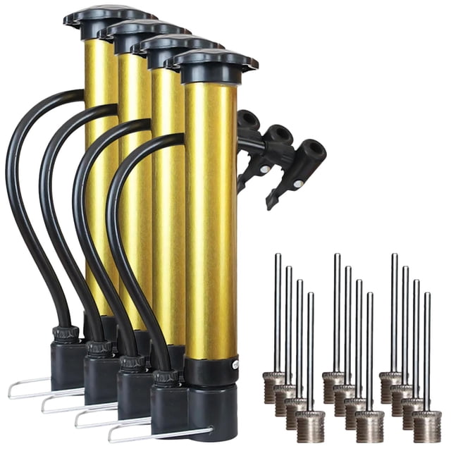 Bomba de Aire Portátil ProAirox 4 Pzas 140psi Manual Dorado/Negro/ Metal/Plástico