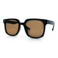 thumbnail image 4 of Womens Subtle Heart Metal Stud Horn Rim Plastic Retro Sunglasses Black - Brown, 4 of 8